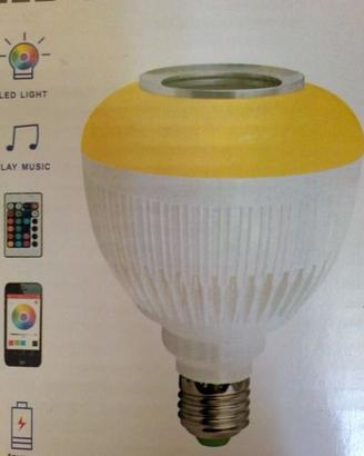Lampadina vivavoce e musica bluethoot multicolore