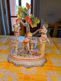 STATUINA BASSANO PUTTI IN CERAMICA  Elegante statu
