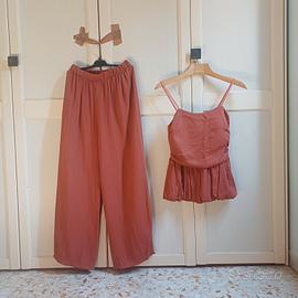 Completo Donna Lamiar Top e Pantalone Arancione 