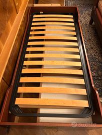 Letto singolo rete con cassoni