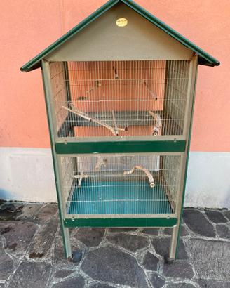 Voliera cm.75x55 h 160 metallo divisibile