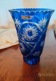 Vaso in Cristallo Blu Cobalto