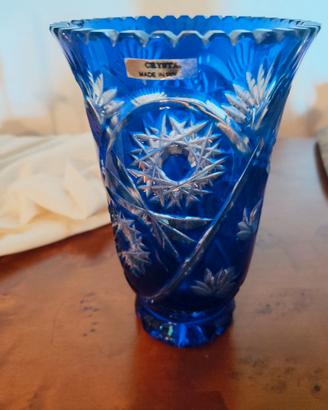 Vaso in Cristallo Blu Cobalto