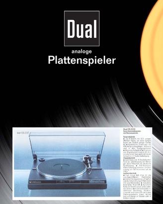 DUAL  – Giradischi Belt Driver 1987 –