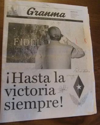 Giornale GRANMA SPECIAL 13-12-2016 Fidel Cuba Raro