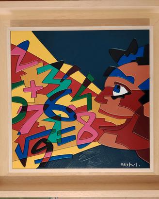 Ugo Nespolo (1941)  :  Math Mind. 