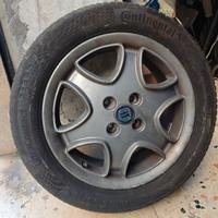 4 cerchi lega Lancia Y Elefantino Rosso gommati 