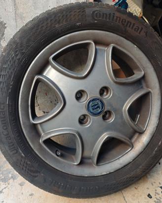 4 cerchi lega Lancia Y Elefantino Rosso gommati 