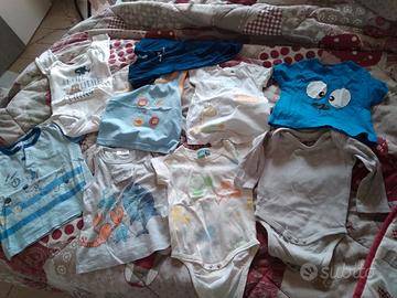 vestiti bimbo da 0 a 18 mesi misti 