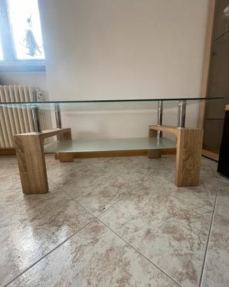 Tavolino di vetro per soggiorno