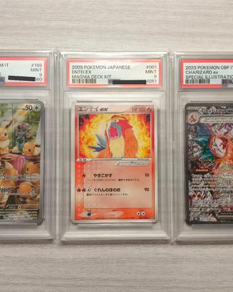 Pokémon trio PSA 9 codice consecutivi 