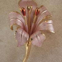 Spilla giglio vintage Cerrito Lily