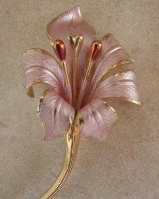 Spilla giglio vintage Cerrito Lily