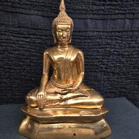 Buddha Thailandese - Ottone - Bhumisparsha Mudra