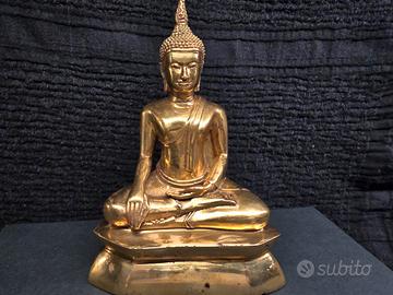 Buddha Thailandese - Ottone - Bhumisparsha Mudra