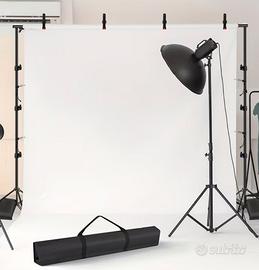 Supporto Regolabile per Sfondi Fotografici + telo