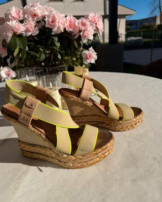 Sandali con zeppa Guardiani