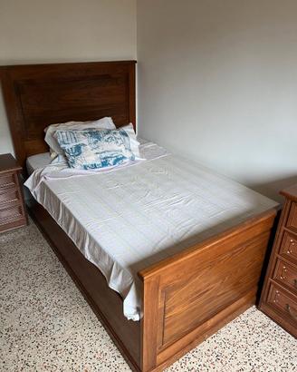 Letto duetto piazza e mezza legno massello