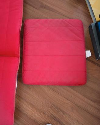 Cuscino ROSSO poggiapiedi per Poltrona Poang Ikea