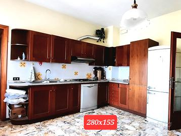 Cucina angolare ciliegio 280+155