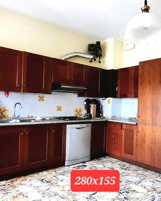 Cucina angolare ciliegio 280+155