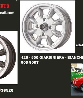 Cerchi minilite 5x12 fiat 4x98 126 600 850