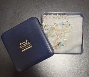 Collana argento e cristallo nuova