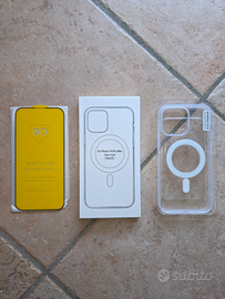 Cover MagSafe + Vetro protettivo iPhone 14 Pro Max