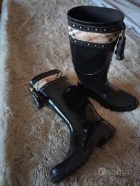 Stivale da pioggia in gomma Burberry originali