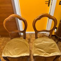 Set 6 sedie stile Luigi Filippo in legno massello