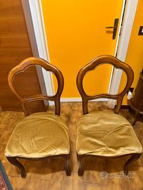 Set 6 sedie stile Luigi Filippo in legno massello