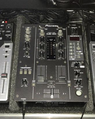 Consolle Pioneer 2x CDJ 400 + DJM 400 + Flightcase