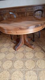 Tavolo artgianale allungabile in massello di noce