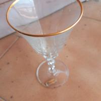 Boemia calici di cristallo  bordi in oro Vintage