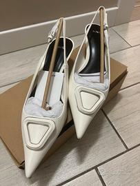 Scarpe slingback Mango bianche NUOVE mai indossate