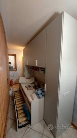 armadio con letto singolo doppio 