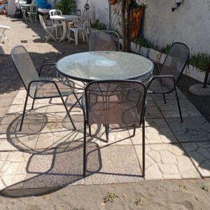 set da pranzo per esterno da 5 pezzi