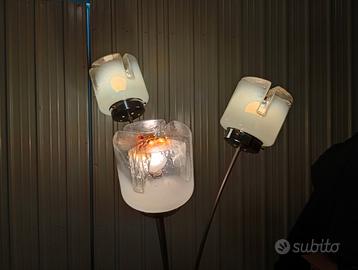 Lampada con 3 luci in vetro di Murano