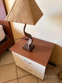 Set coppia di lampade da comodino in stile etnico