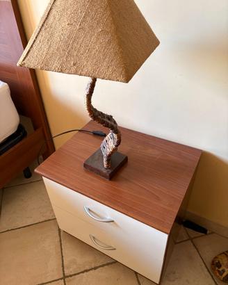 Set coppia di lampade da comodino in stile etnico
