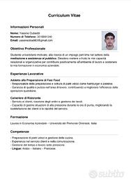 Aiuto cuoco / Cameriere / Addetto alle pulizie