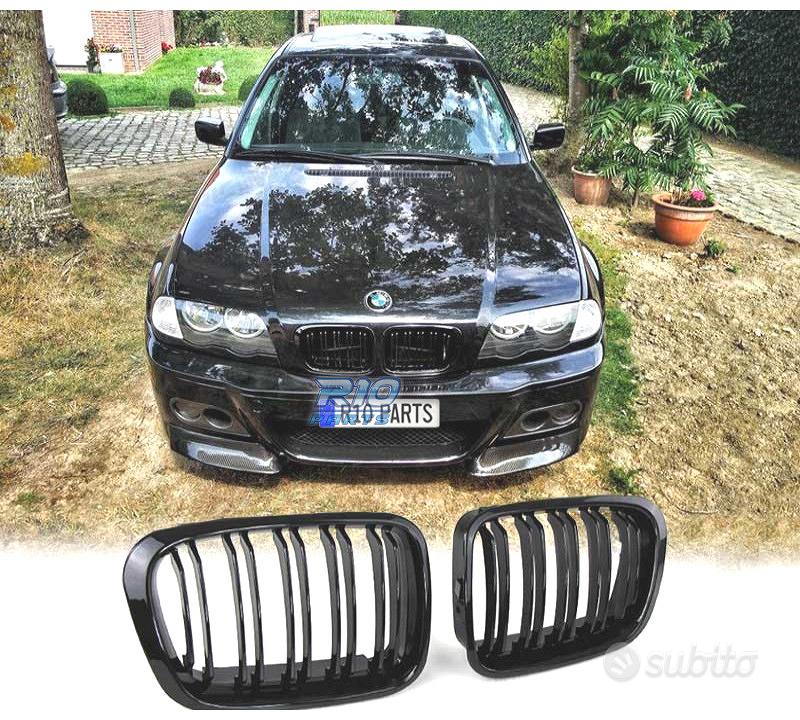Griglia Anteriore Calandra Per BMW E46 Berlina/Touring (1998-2001) - Nero Opaco, In Plastica ABS