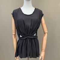 Top seta marrone Malloni