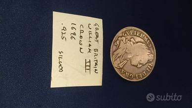 moneta  in argento great britain William lll