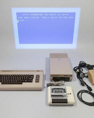 Lotto Commodore 64 C64 + Floppy Drive 1541 + Datas
