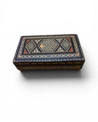 Portagioie vintage in legno con carrion