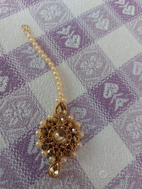 Gioiello indiano per capelli Manga Tikka