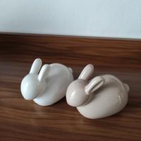 Coppia conigli ceramica Fontebasso Tognana