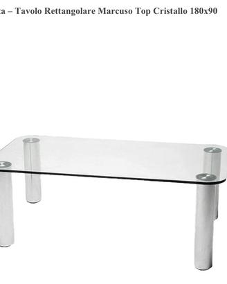 Tavolo Marcuso Zanotta Vintage cristallo