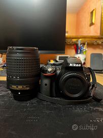 Fotocamera Nikon 5300 con 2 obiettivi e accessori